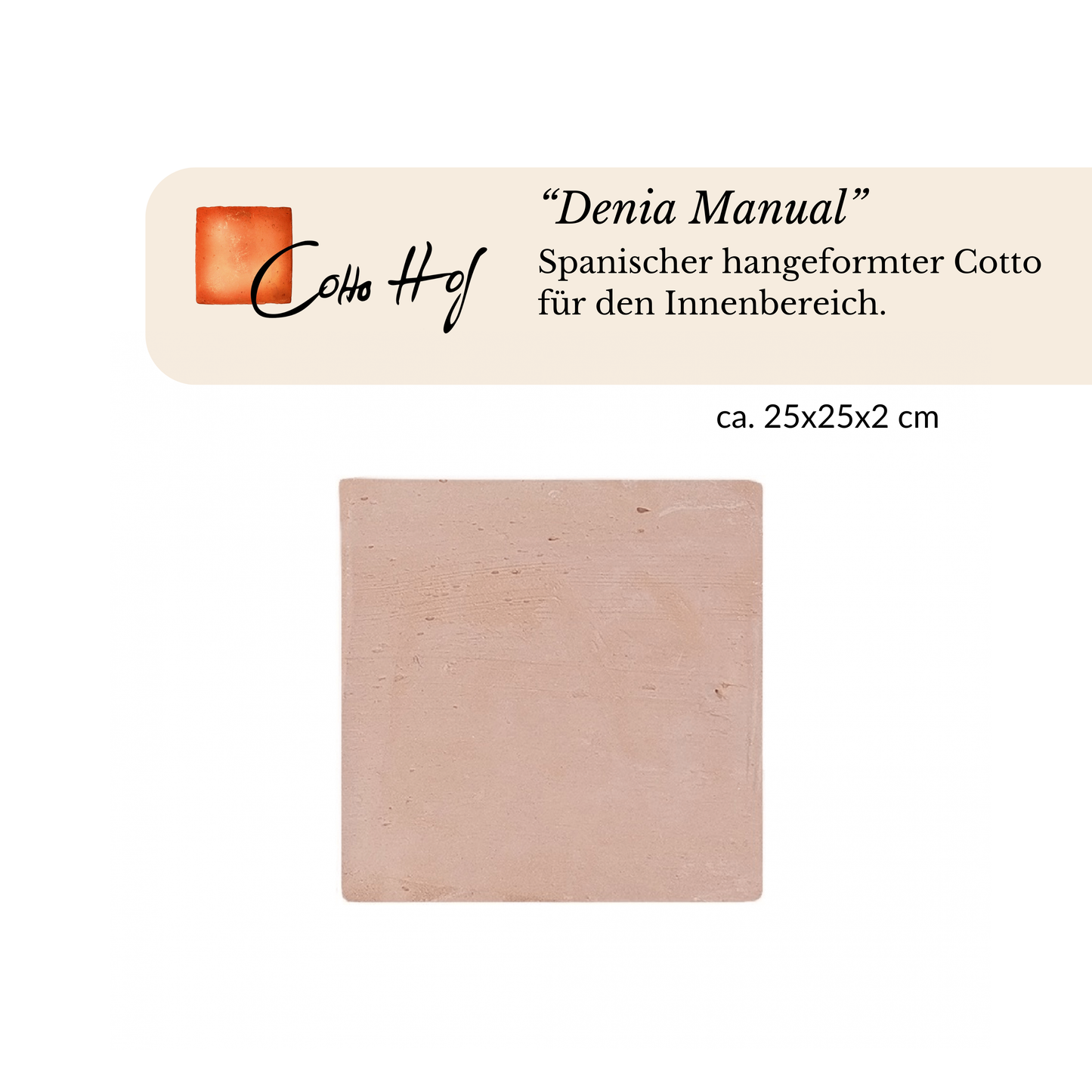 "Denia Manual" 25x25 cm