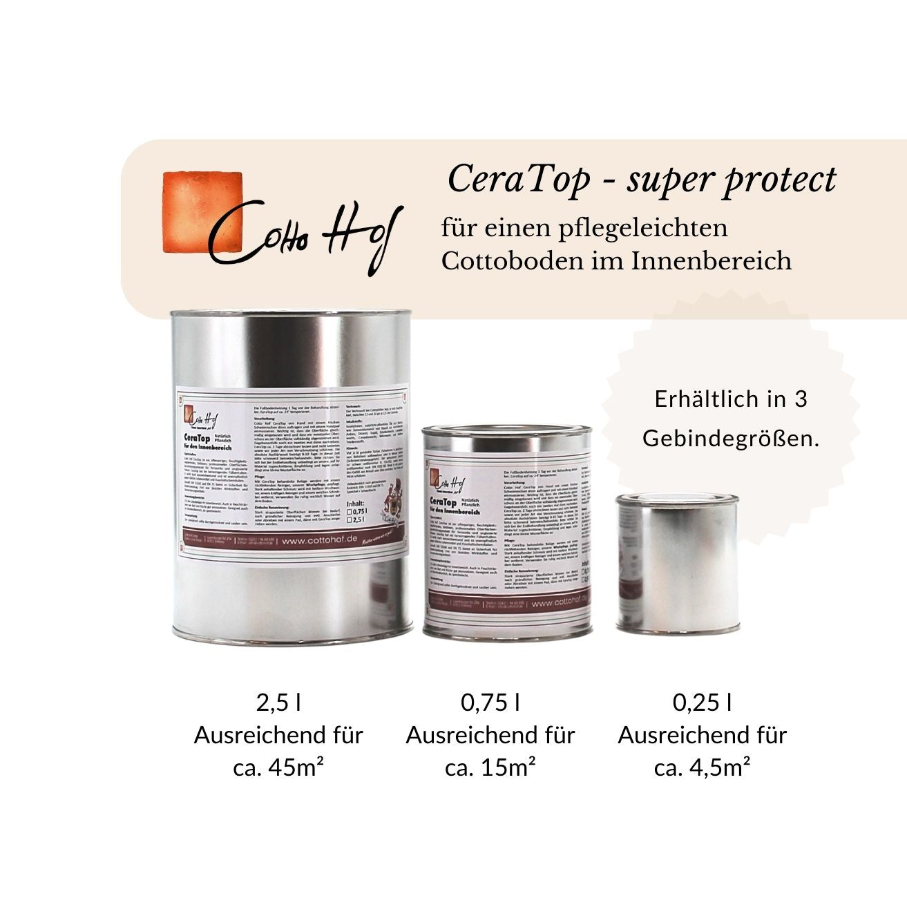 CeraTop - super protect für einen pflegeleichten Cottoboden