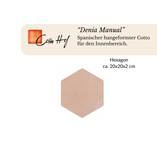 "Denia Manual" 20x20 cm Hexagon