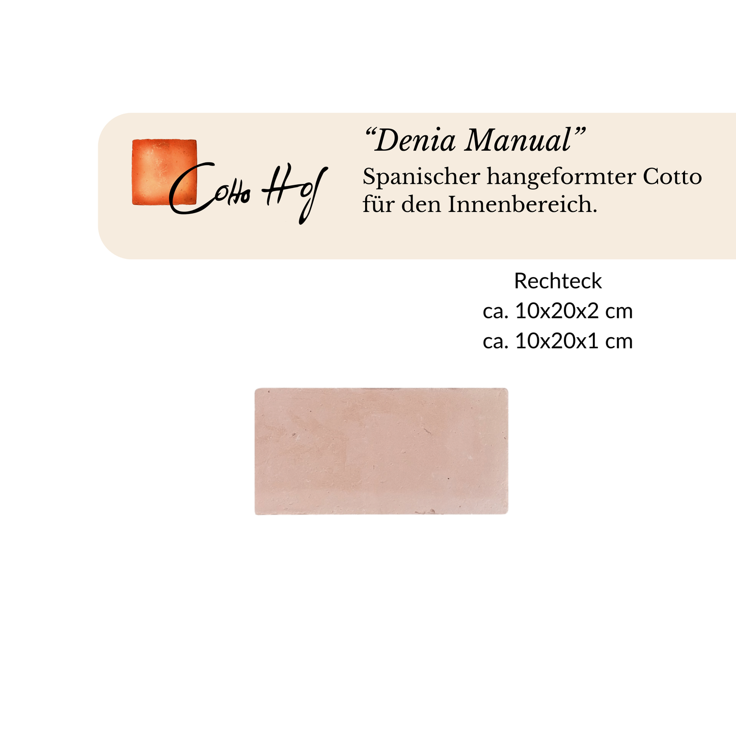 "Denia Manual" 10x20 cm