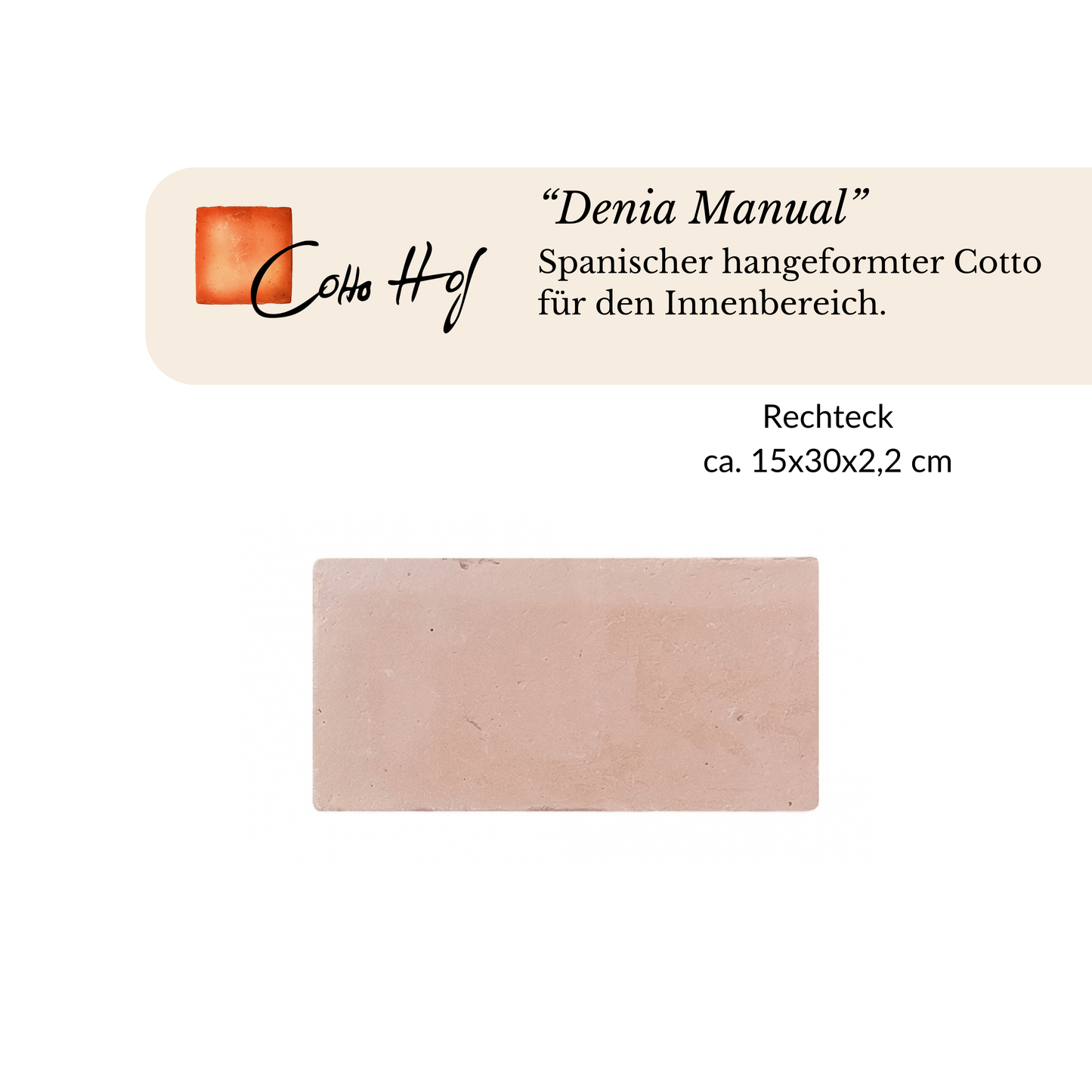 "Denia Manual" 15x30 cm