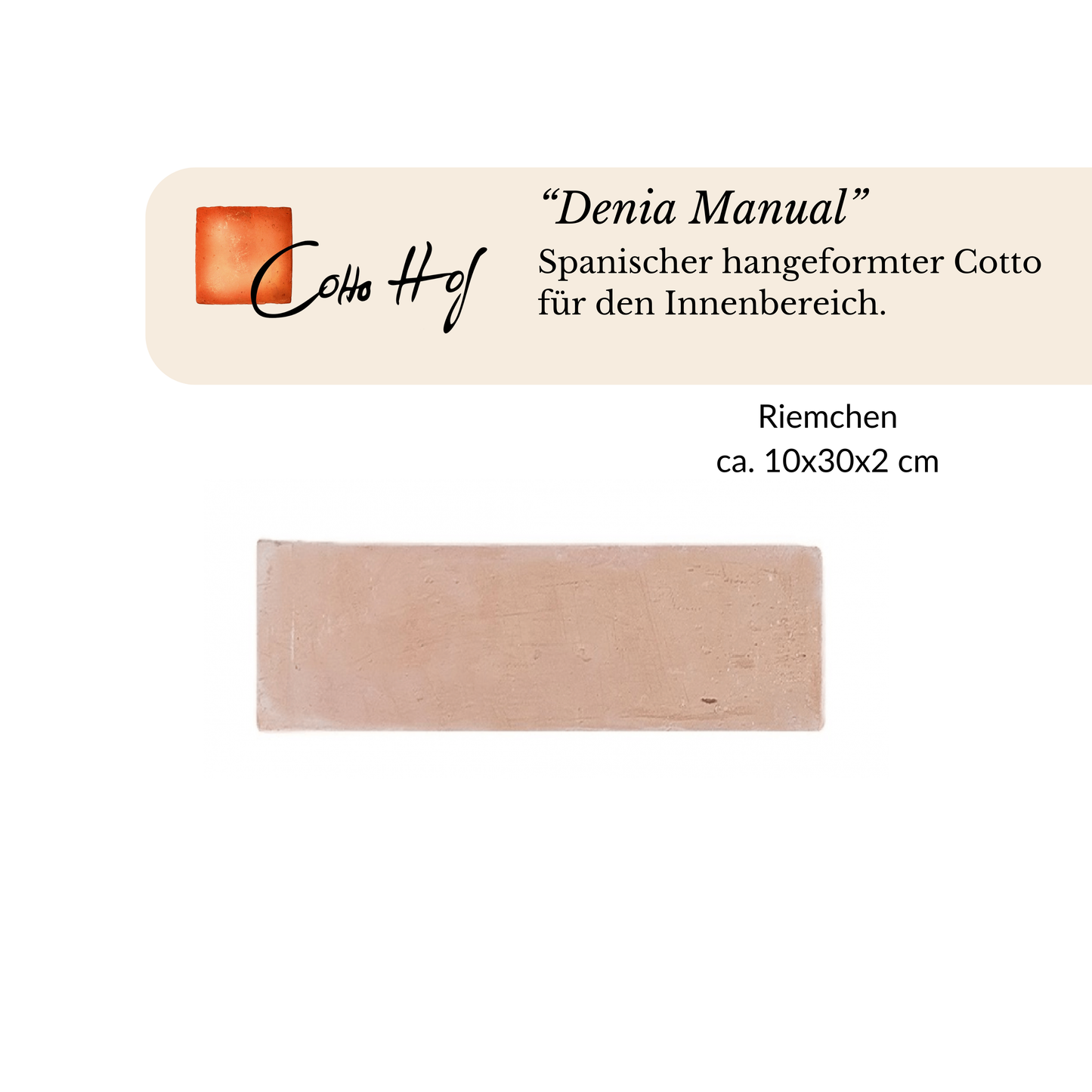 "Denia Manual" 10x30 cm