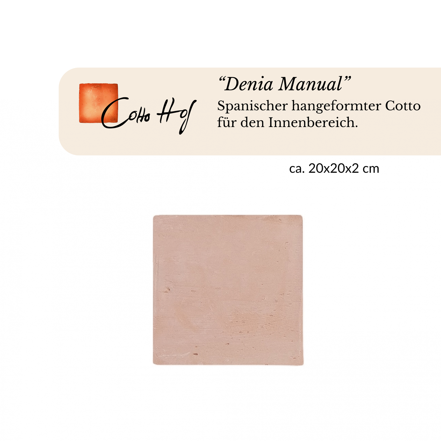 "Denia Manual" 20x20 cm