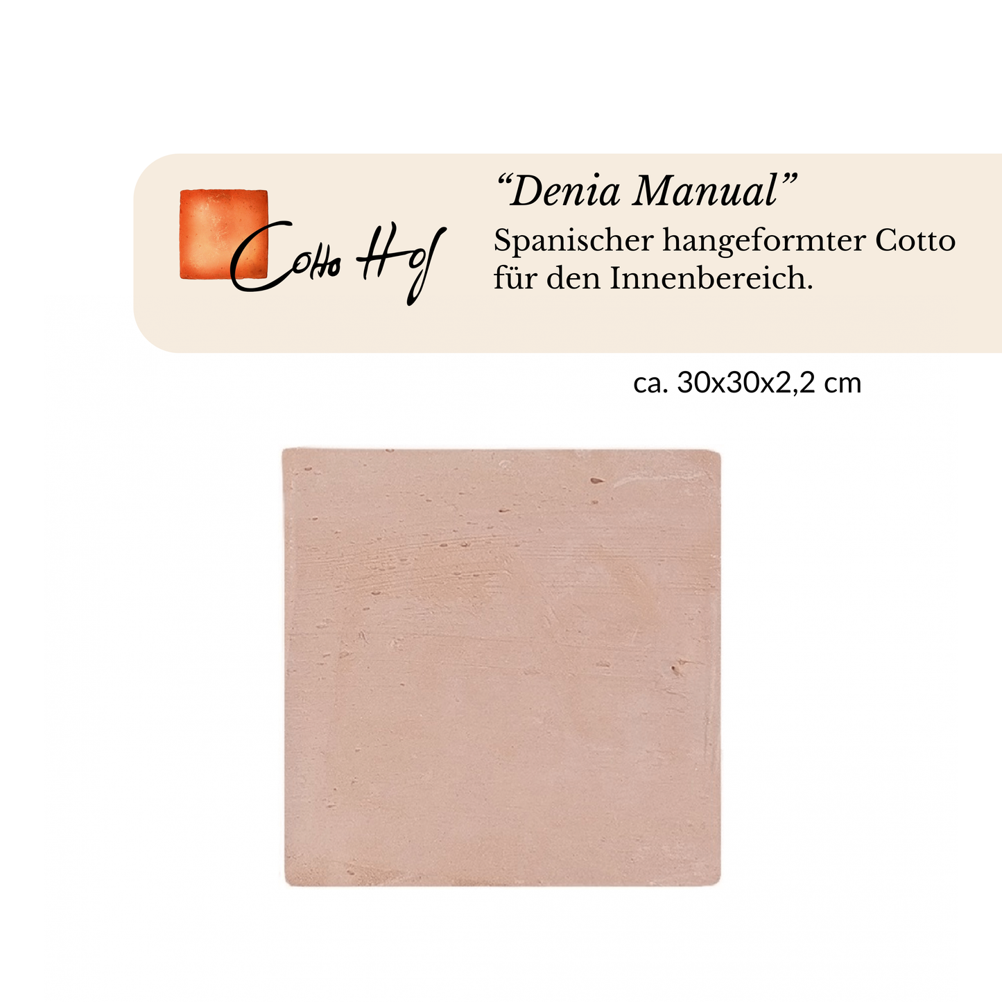 "Denia Manual" 30x30 cm